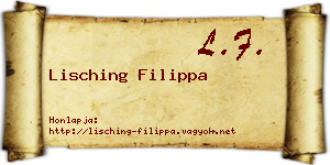 Lisching Filippa névjegykártya